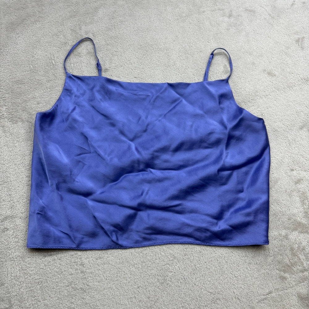 Aritzia Sunday Best Silk Camisole Women's S Purple Square Neck Date Night Chic